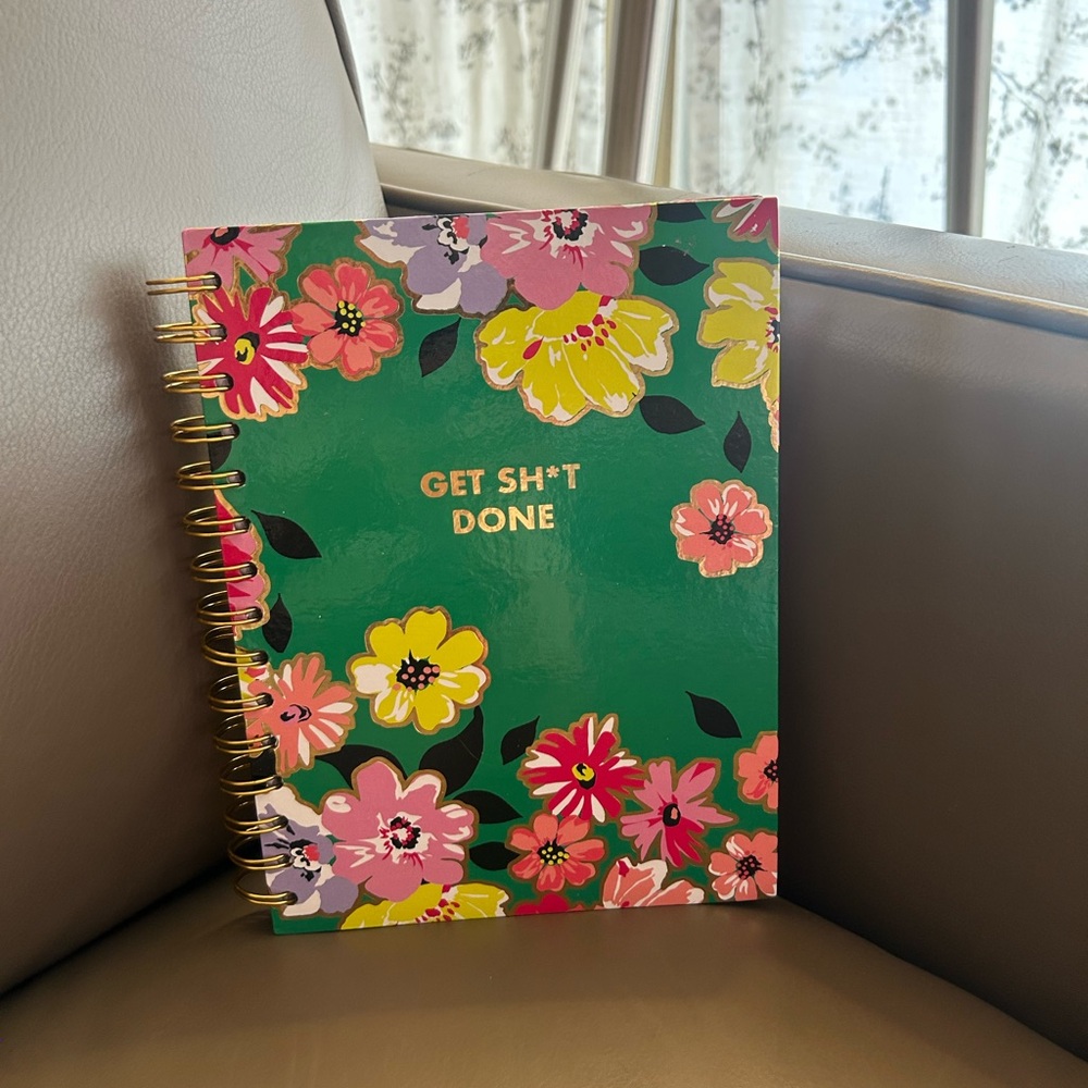 Icing Floral Notebook - Green, Pink, Yellow